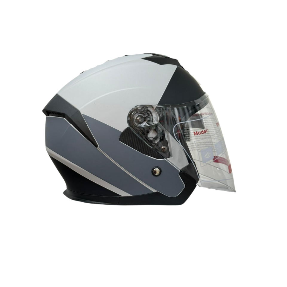Jk-526 Güneş Gözlüklü Yarım Kask Mat Gri