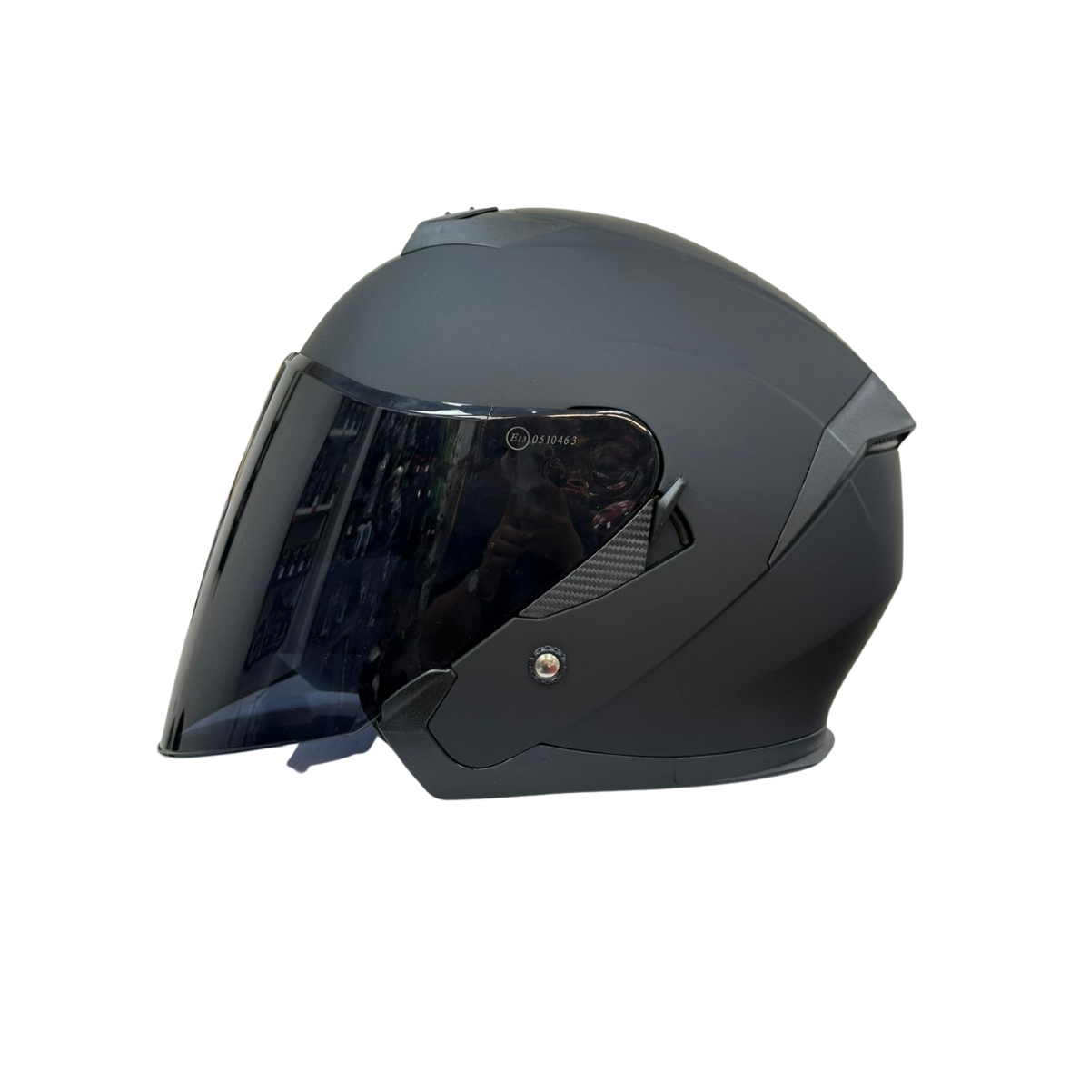 Jk-526 Güneş Gözlüklü Yarım Kask Mat Siyah