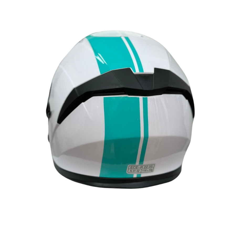 Jk-526 Güneş Gözlüklü Yarım Kask Yeşil Beyaz