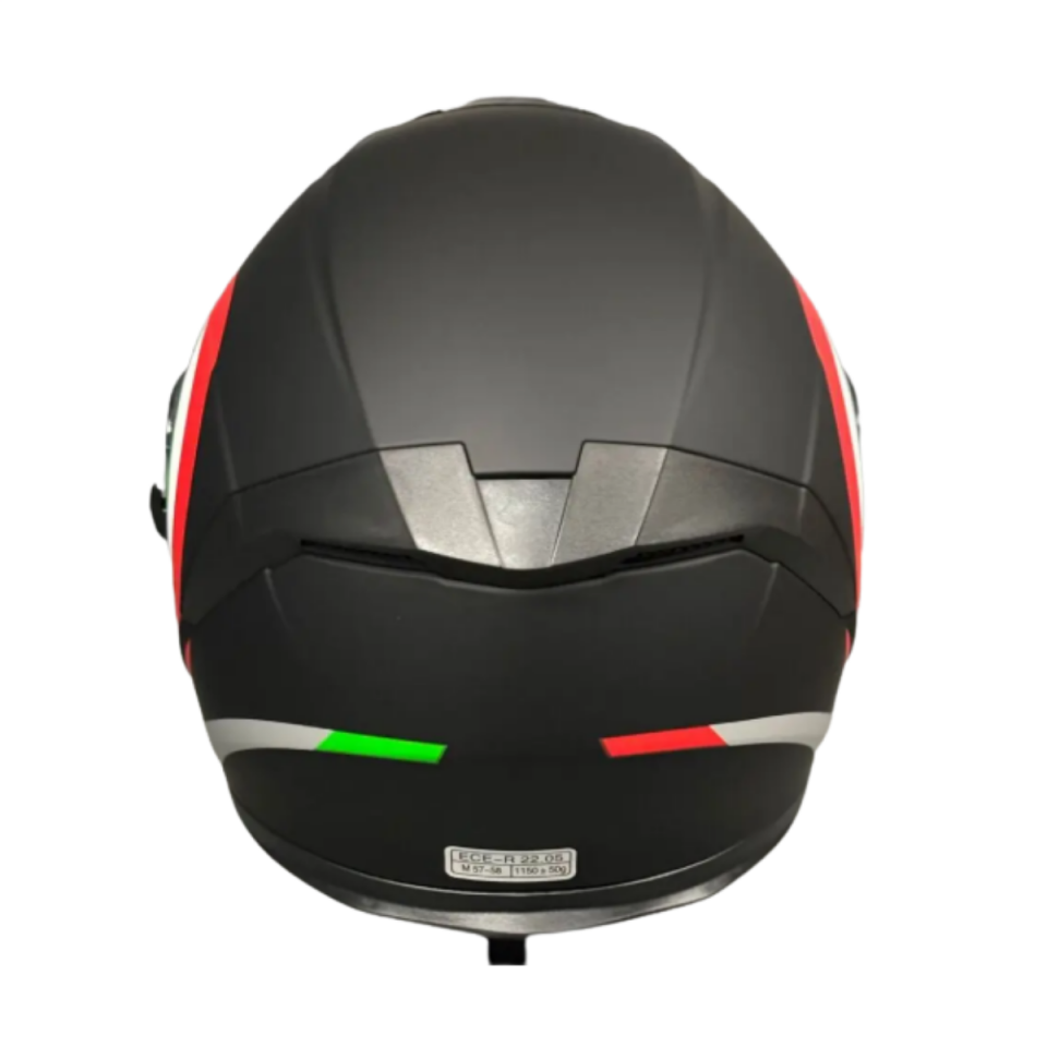 Jk-526 Güneş Gözlüklü Yarım Kask Mat Siyah Kırmızı