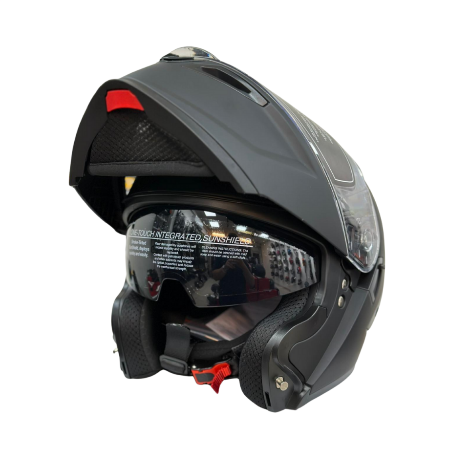 Wosen Çene Açılır Kask Mat Siyah