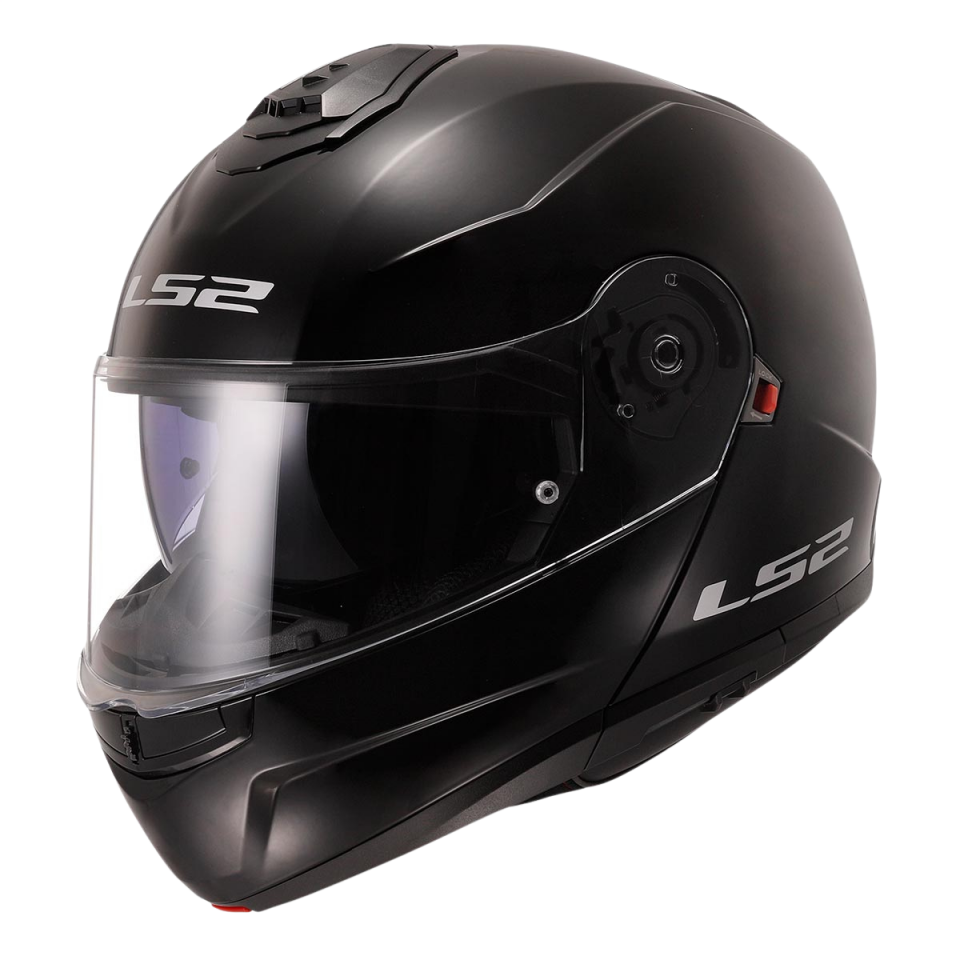LS2 STROBE 2  PARLAK SİYAH KASK