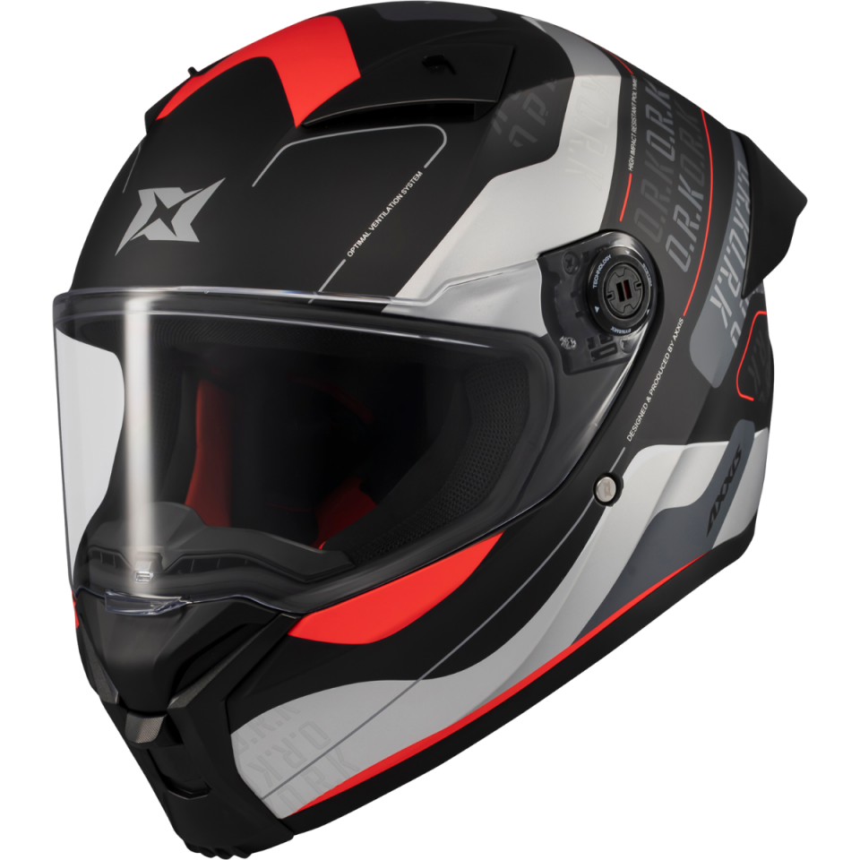 Axxis Fenix Ork Mat Siyah Kırmızı