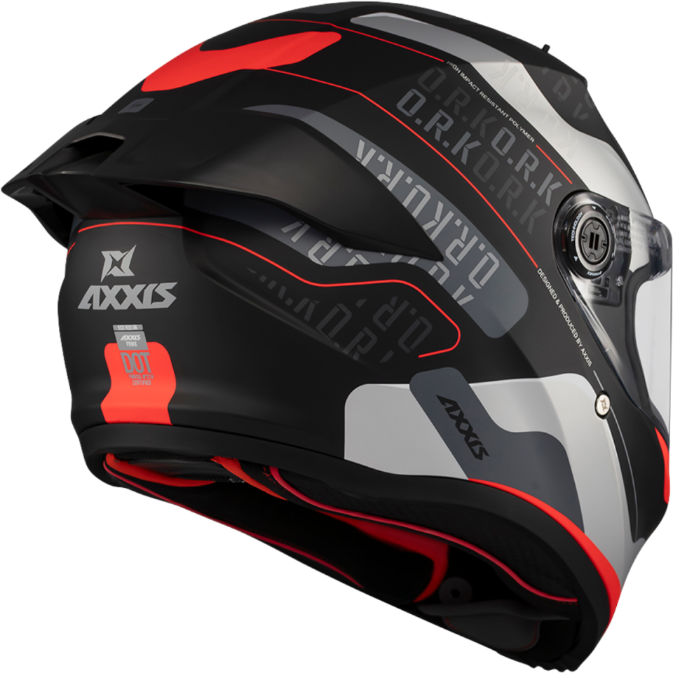 Axxis Fenix Ork Mat Siyah Kırmızı