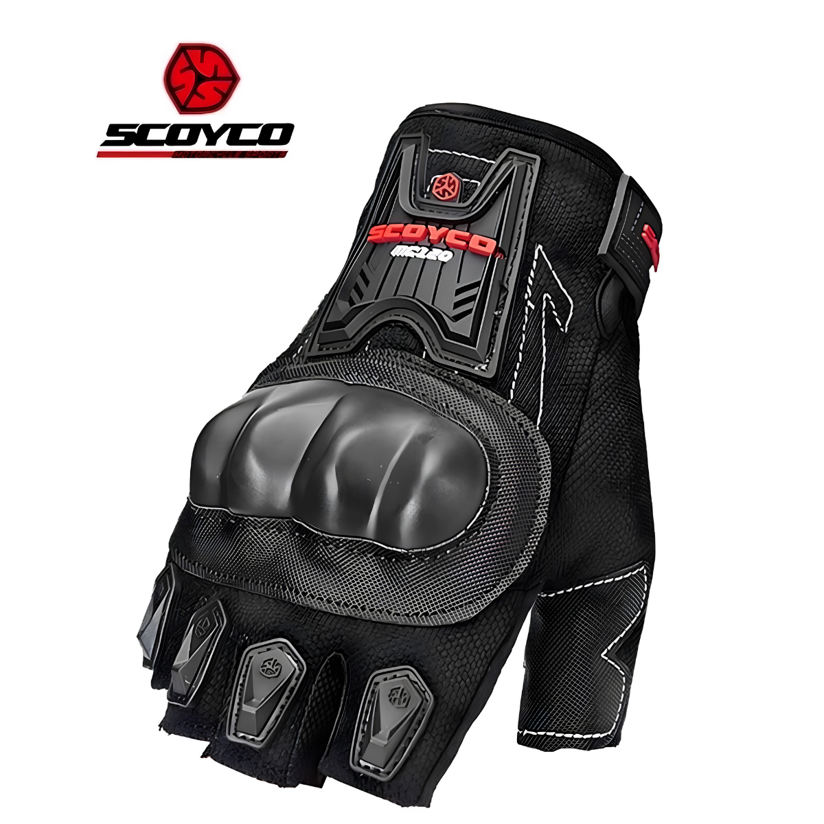 SCOYCO MC12D YAZLIK  ELDİVEN YARIM PARMAK SİYAH