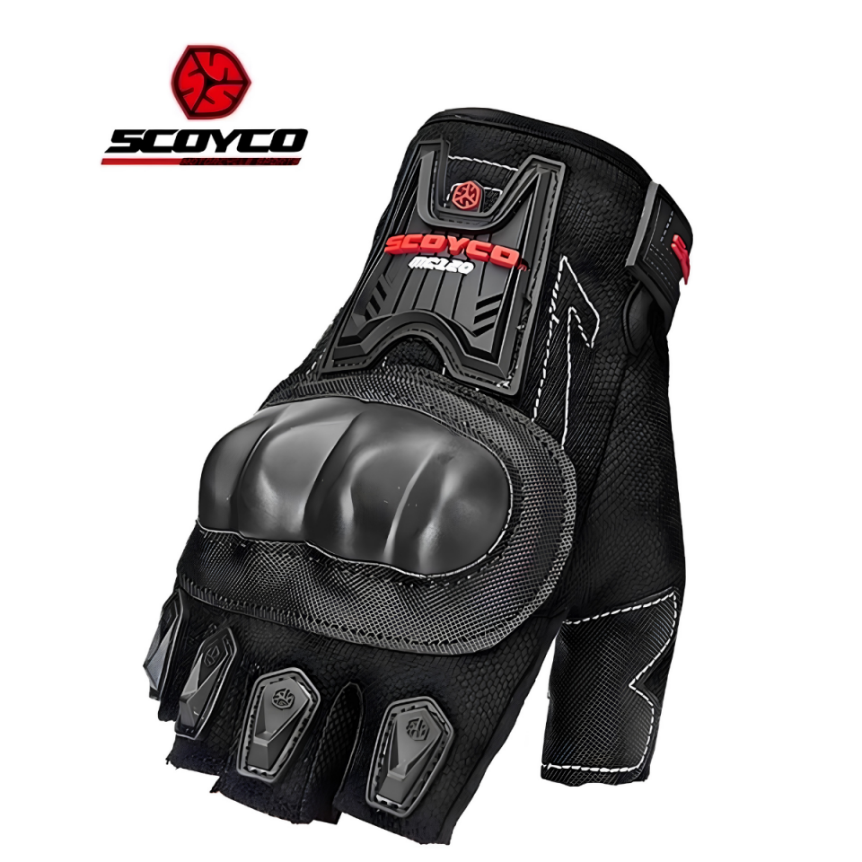 SCOYCO MC12D YAZLIK  ELDİVEN YARIM PARMAK SİYAH
