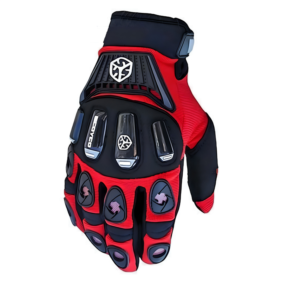 SCOYCO MX-14 ELDİVEN YAZLIK UZUN PARMAK KIRMIZI