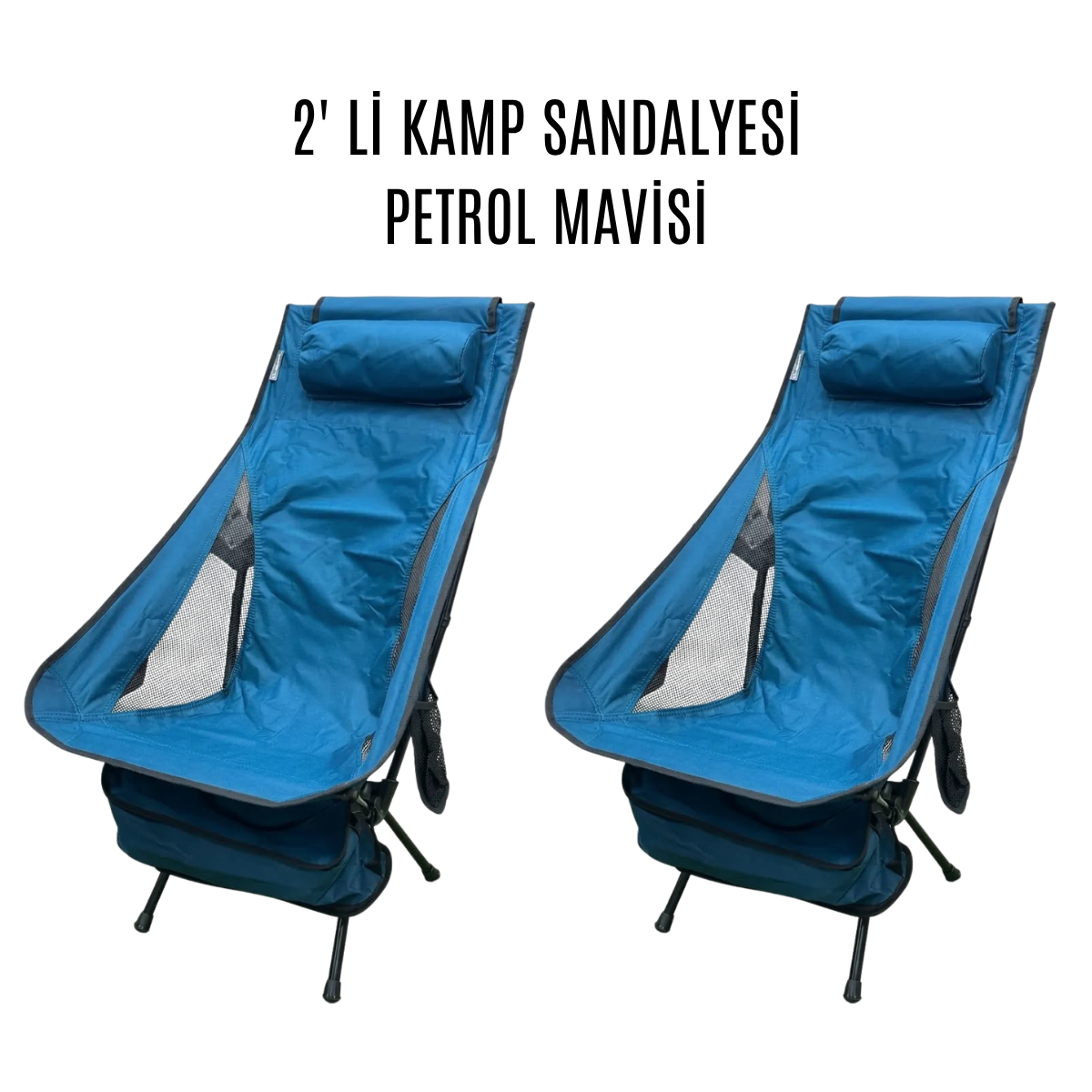 LÜX MOTORCU KATLANABİLİR KAMP SANDALYESİ LÜX MOTORCU KAMP SANDALYESİ MAVİ (İKİLİ)