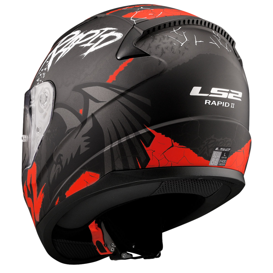 LS2 RAPİD II  RAVEN (M.BLACK SİLVER)