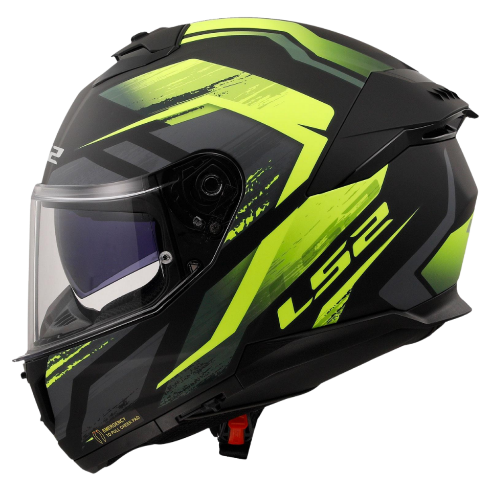 LS2 STREAM II FURY (MATT BLACK YELLOW)