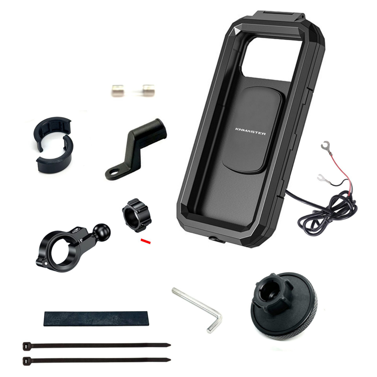 Knmaster TT-900WU Titreşim Engelleyici Usb’li Tüm Motosikletlere Uygun Telefon Tutucu