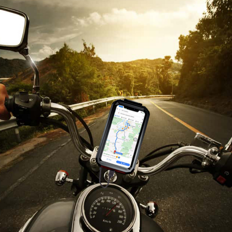 Knmaster TT-900WU Titreşim Engelleyici Usb’li Tüm Motosikletlere Uygun Telefon Tutucu