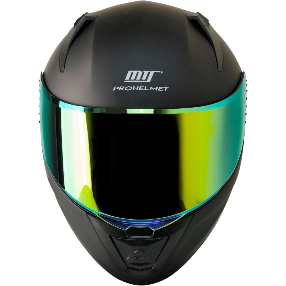 M-801 MAT SİYAH-GOLD GÜNEŞ VİZÖRLÜ KASK (GOLD CAMLI)