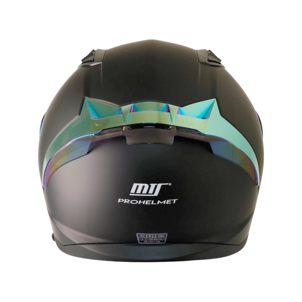 M-801 MAT SİYAH-GOLD GÜNEŞ VİZÖRLÜ KASK (GOLD CAMLI)